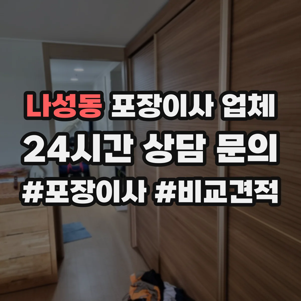 나성동 포장이사 업체