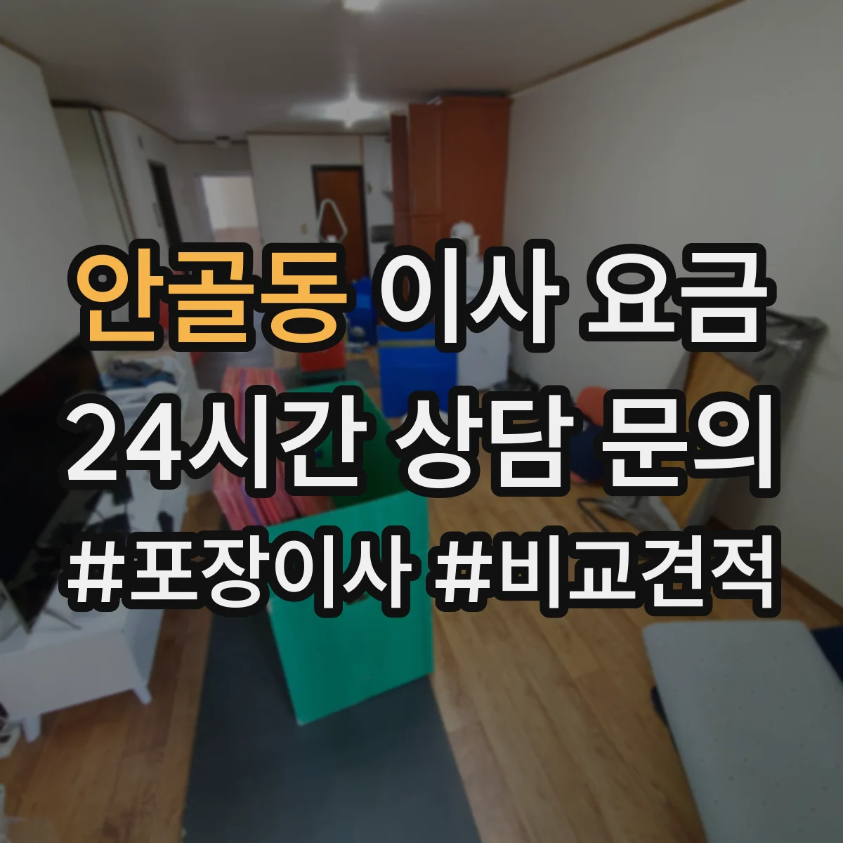 안골동 이사 요금