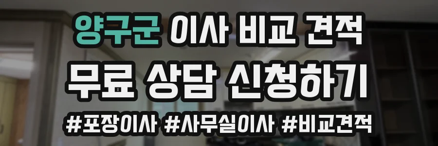 양구군 이사 비교 견적