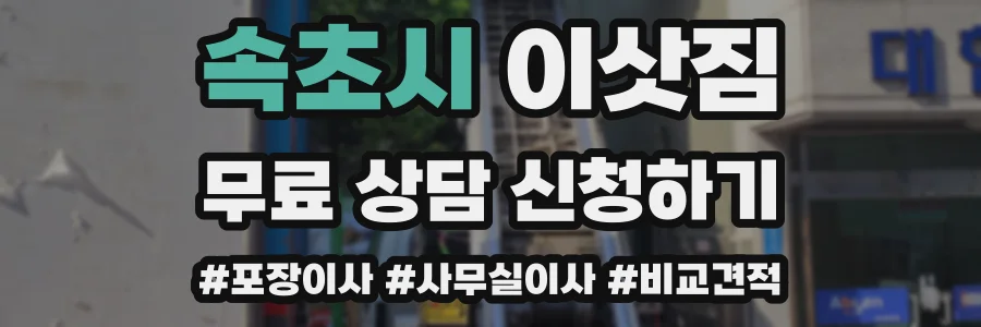 속초시 이삿짐