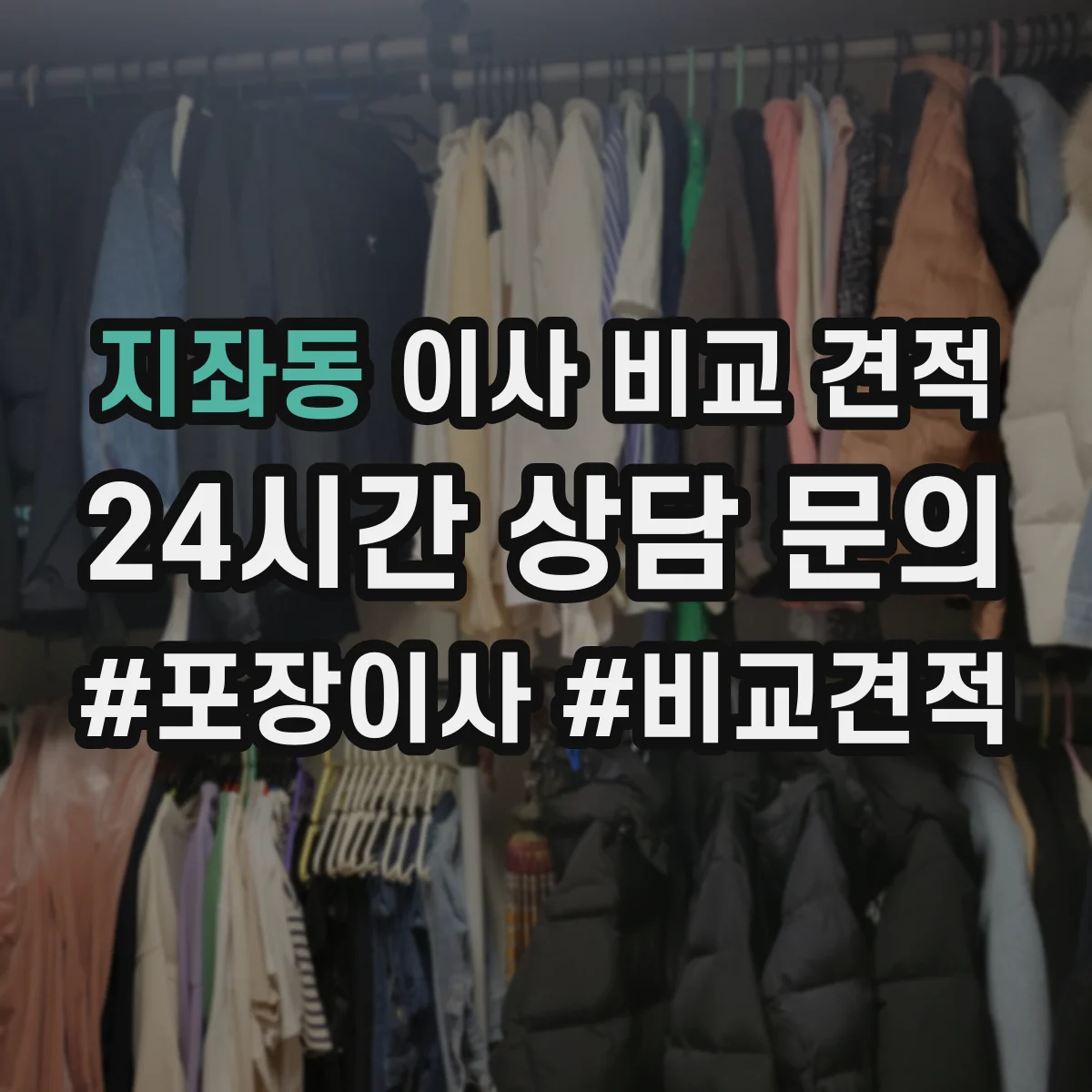 지좌동 이사 비교 견적