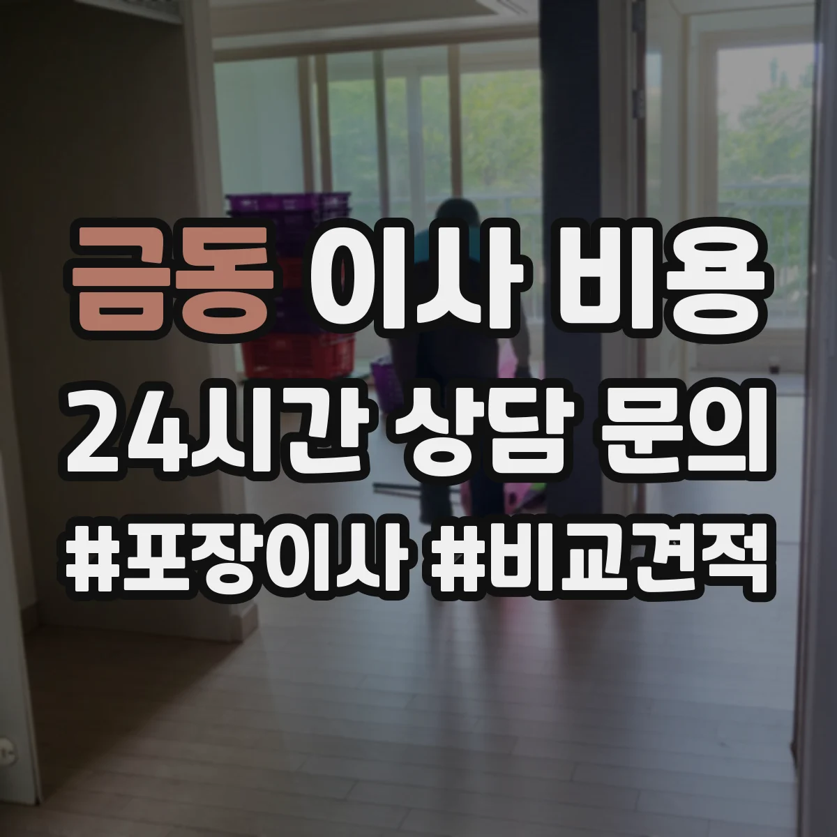 금동 이사 비용