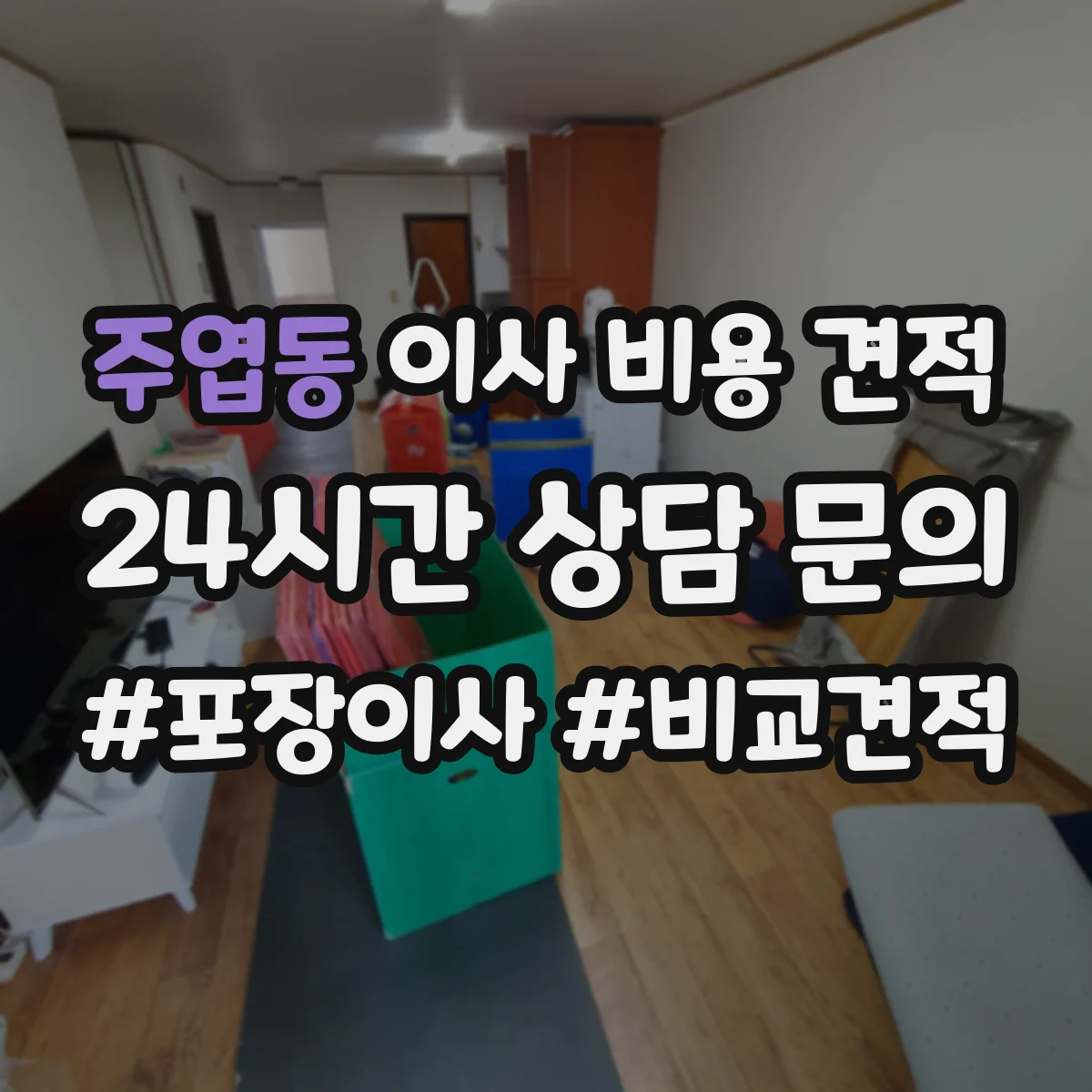 주엽동 이사 비용 견적