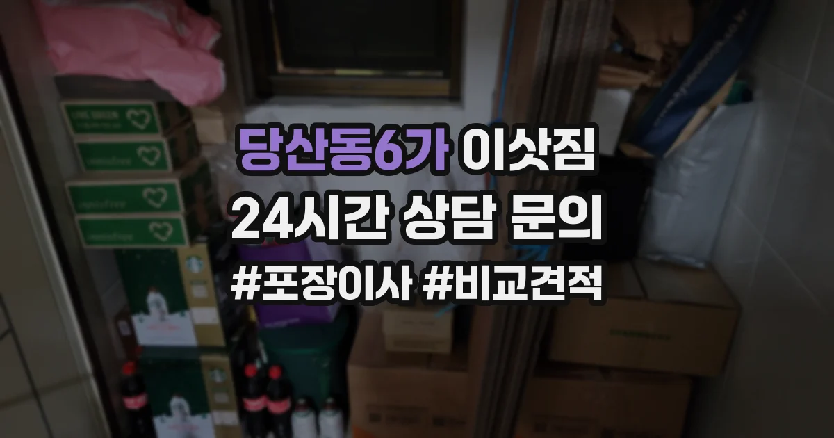 당산동6가 이삿짐