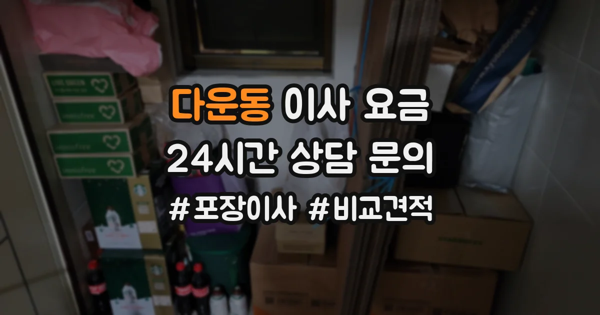 다운동 이사 요금