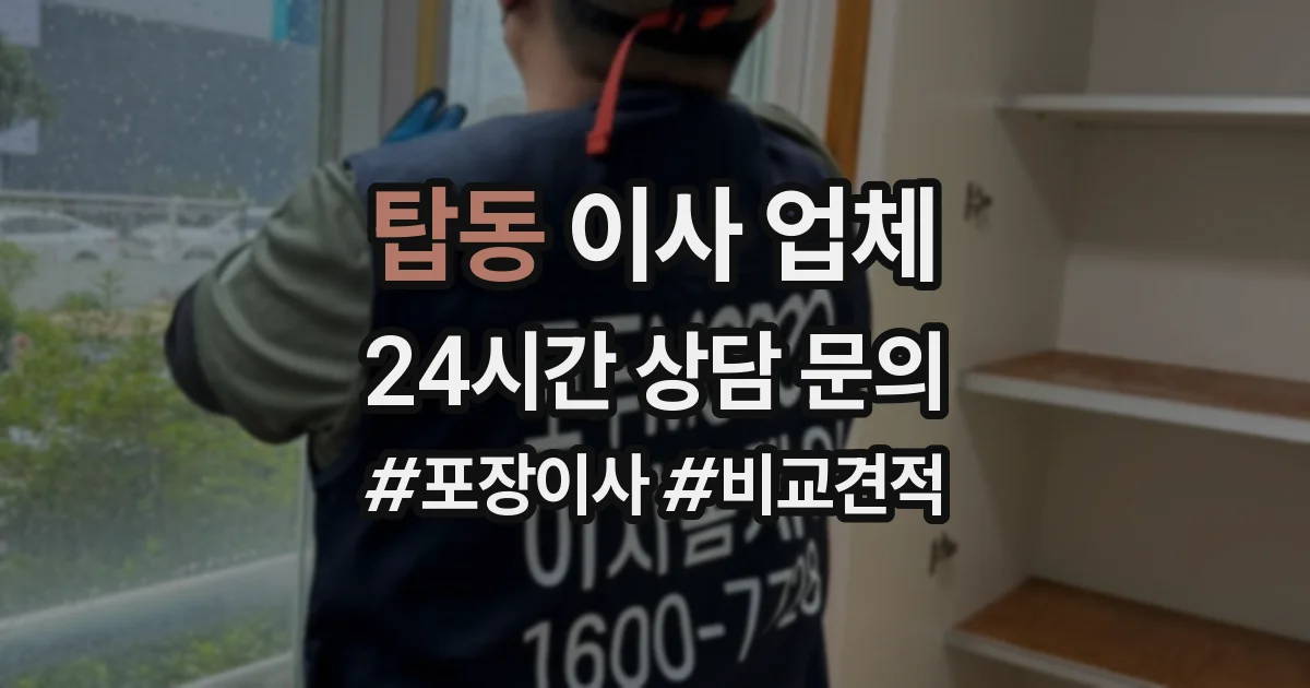 탑동 이사 업체