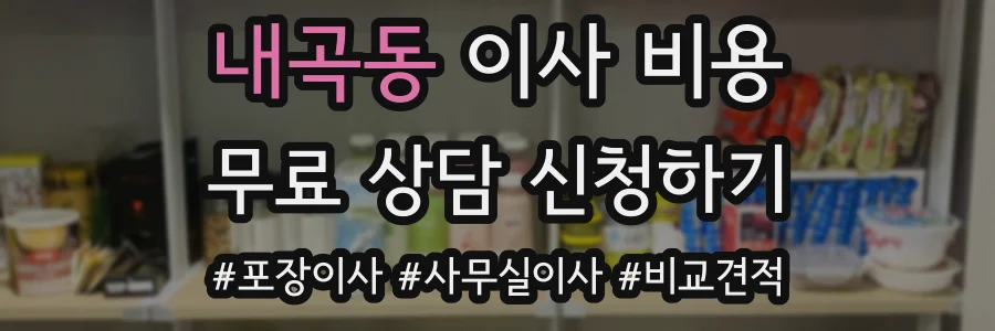 내곡동 이사 비용