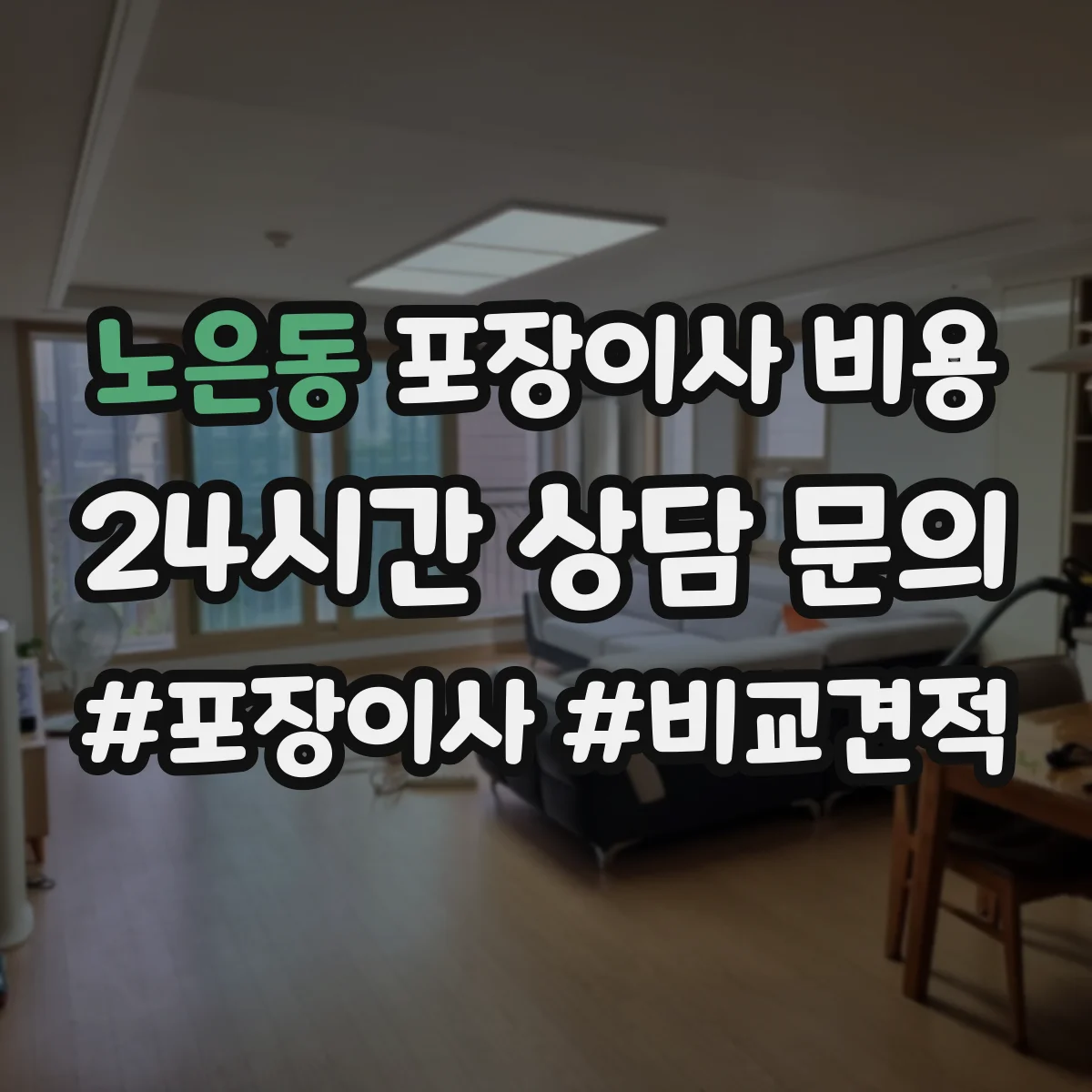 노은동 포장이사 비용