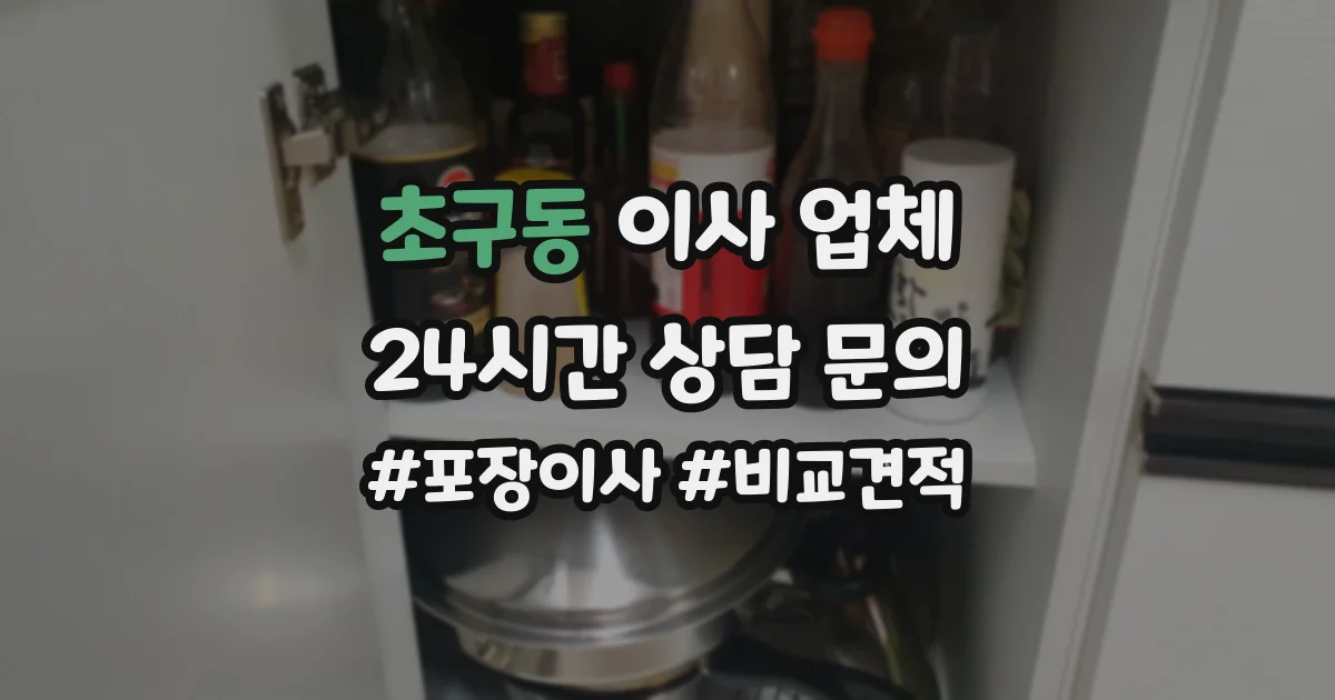 초구동 이사 업체