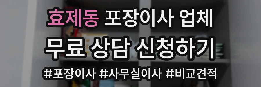 효제동 포장이사 업체