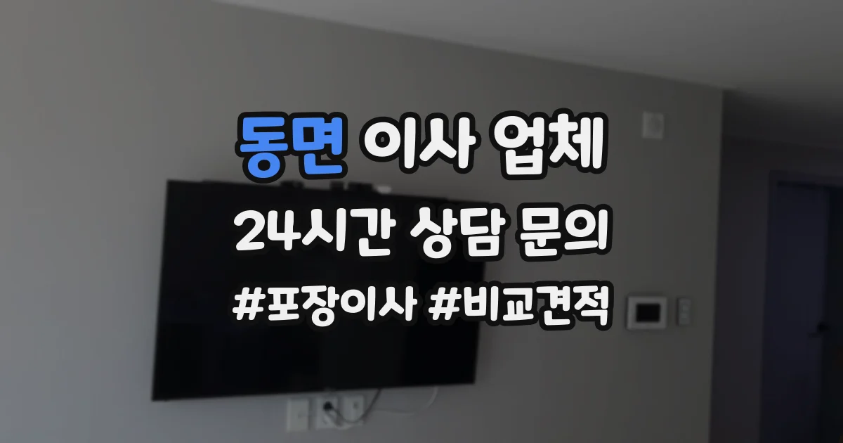 동면 이사 업체
