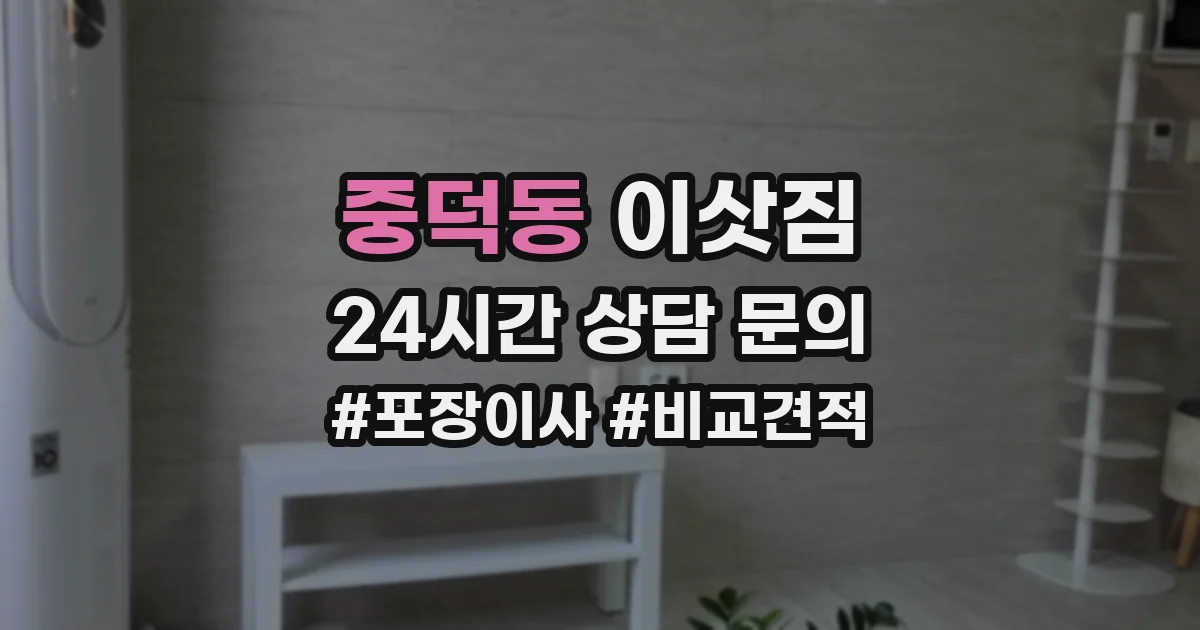 중덕동 이삿짐