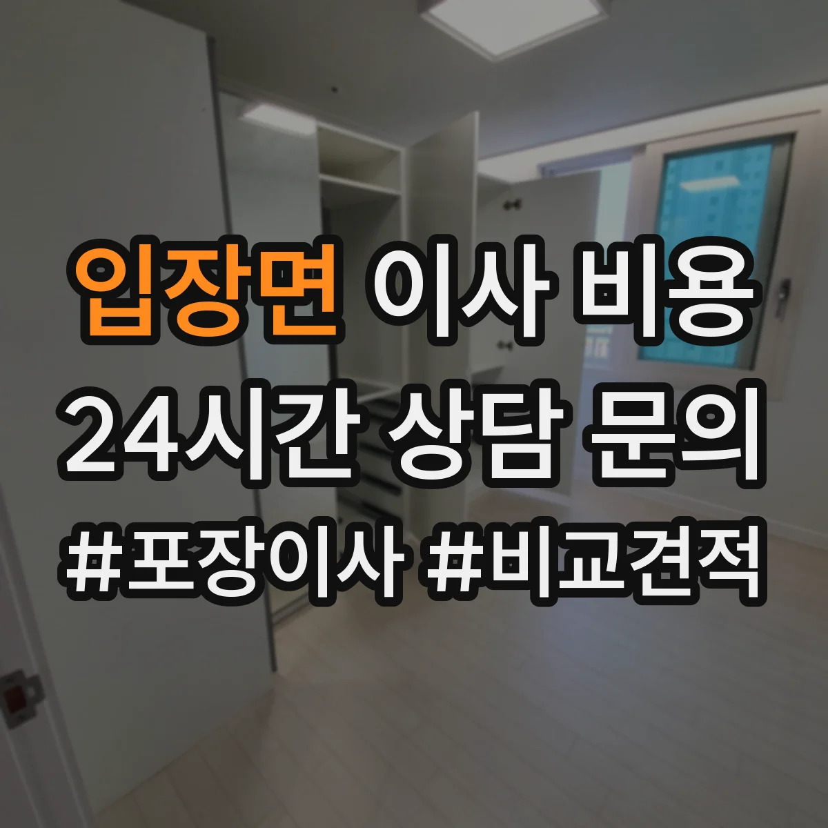 입장면 이사 비용