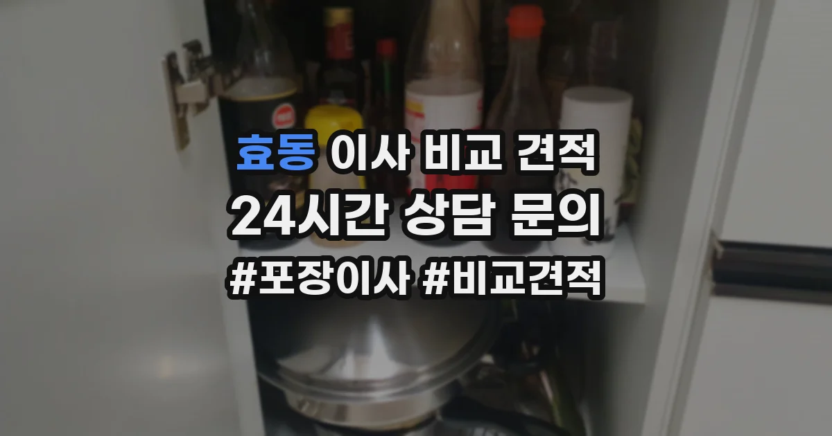 효동 이사 비교 견적