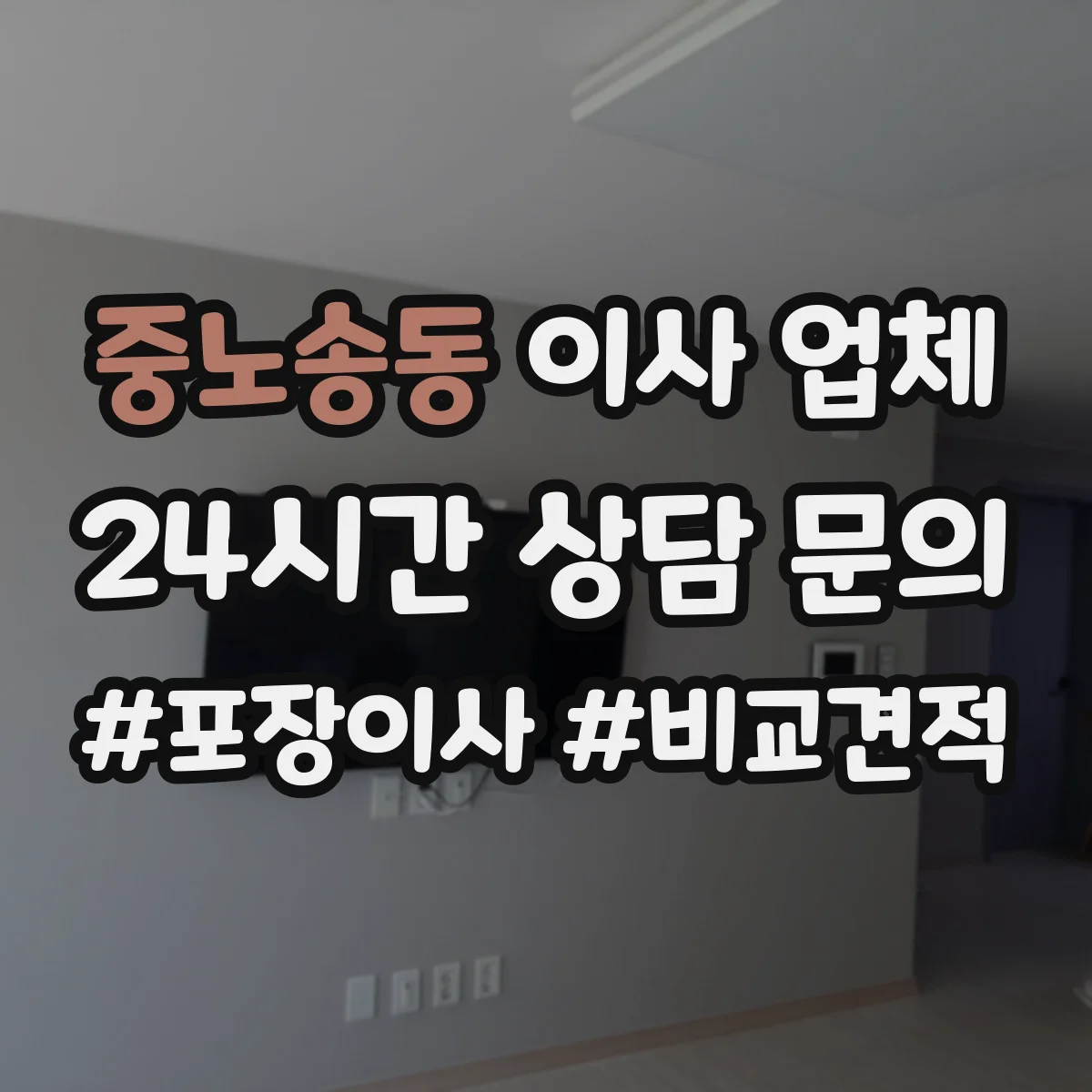 중노송동 이사 업체