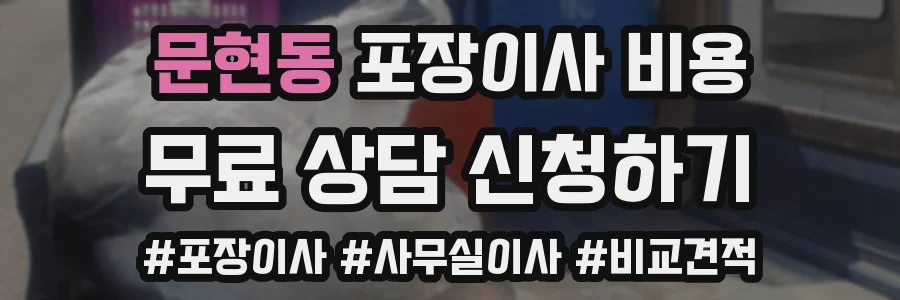 문현동 포장이사 비용