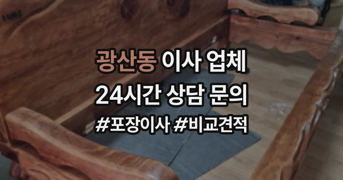 광산동 이사 업체
