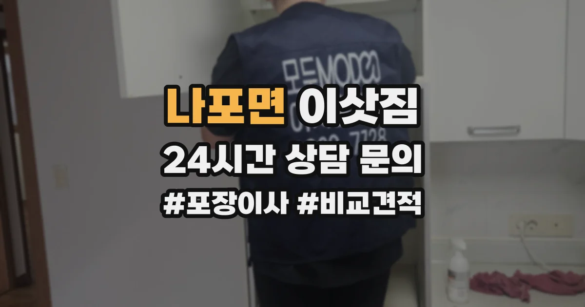 나포면 이삿짐