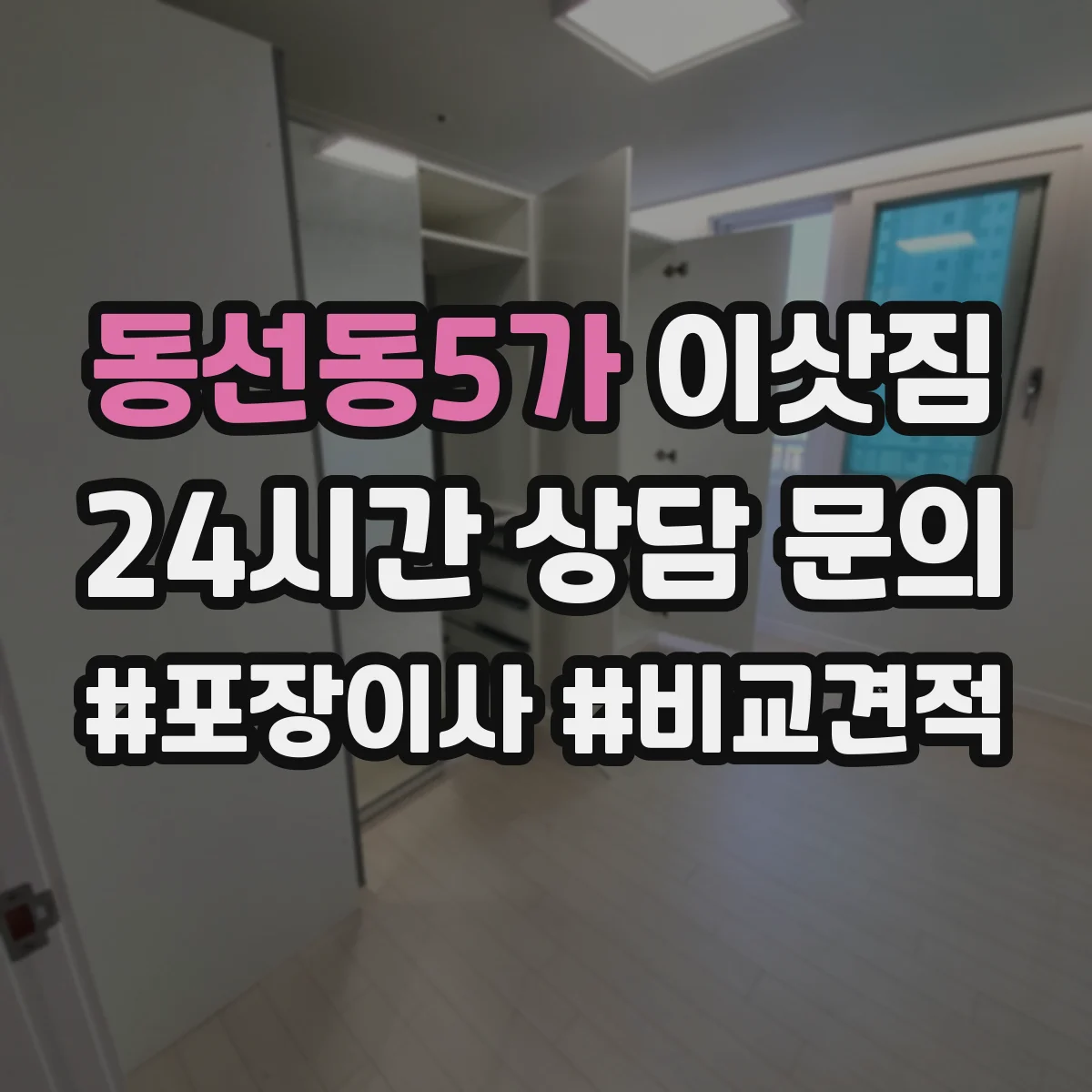 동선동5가 이삿짐