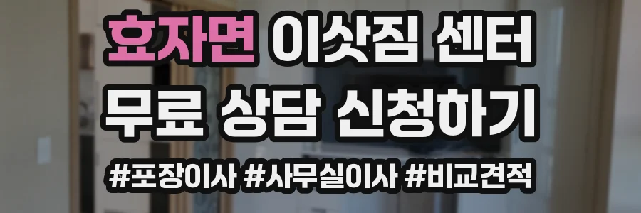 효자면 이삿짐 센터