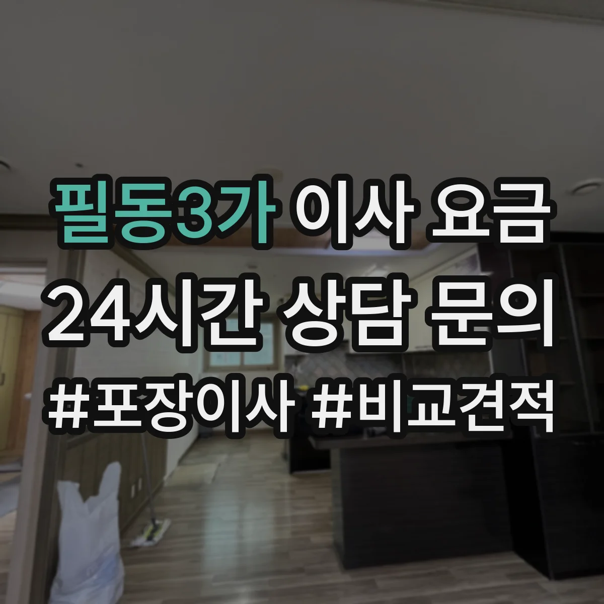 필동3가 이사 요금
