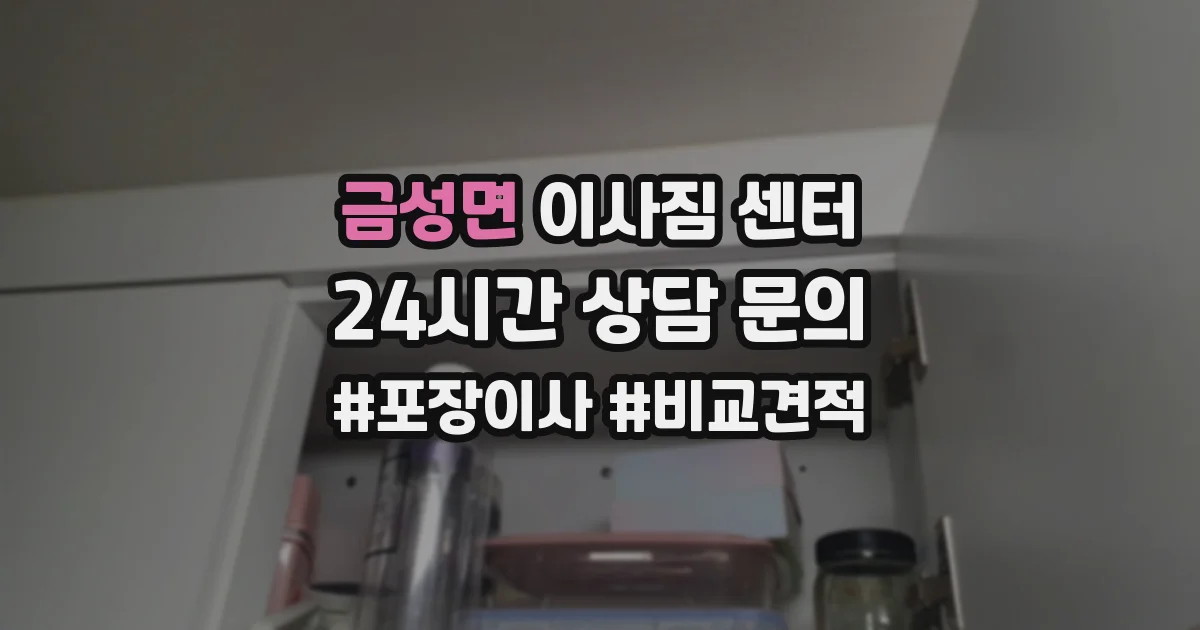 금성면 이사짐 센터