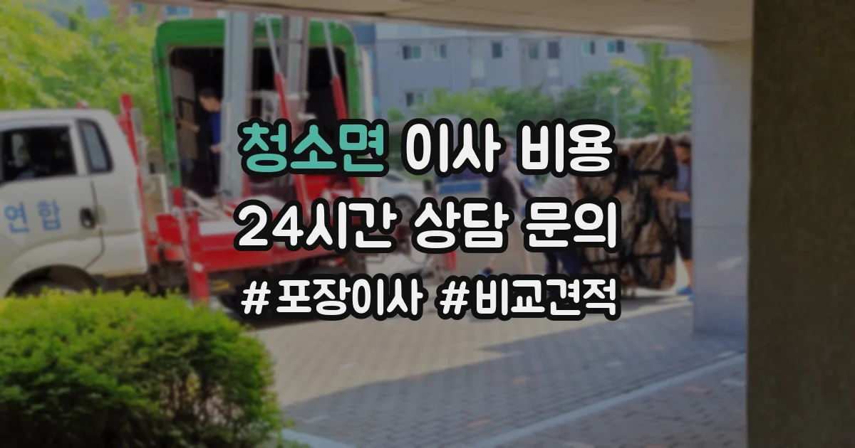 청소면 이사 비용