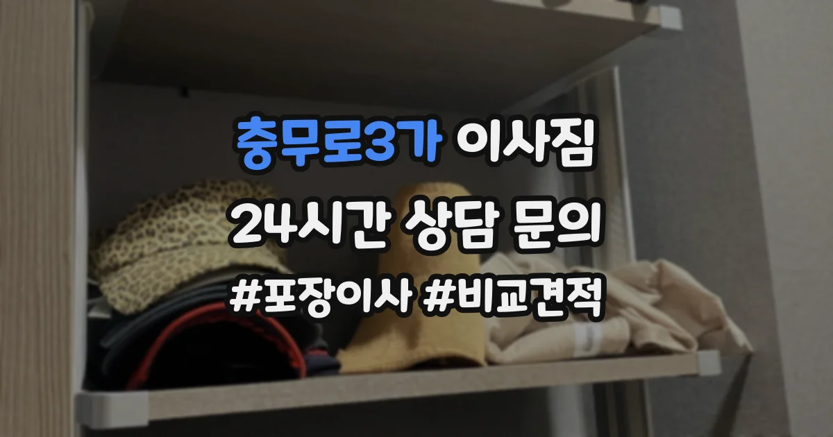 충무로3가 이사짐