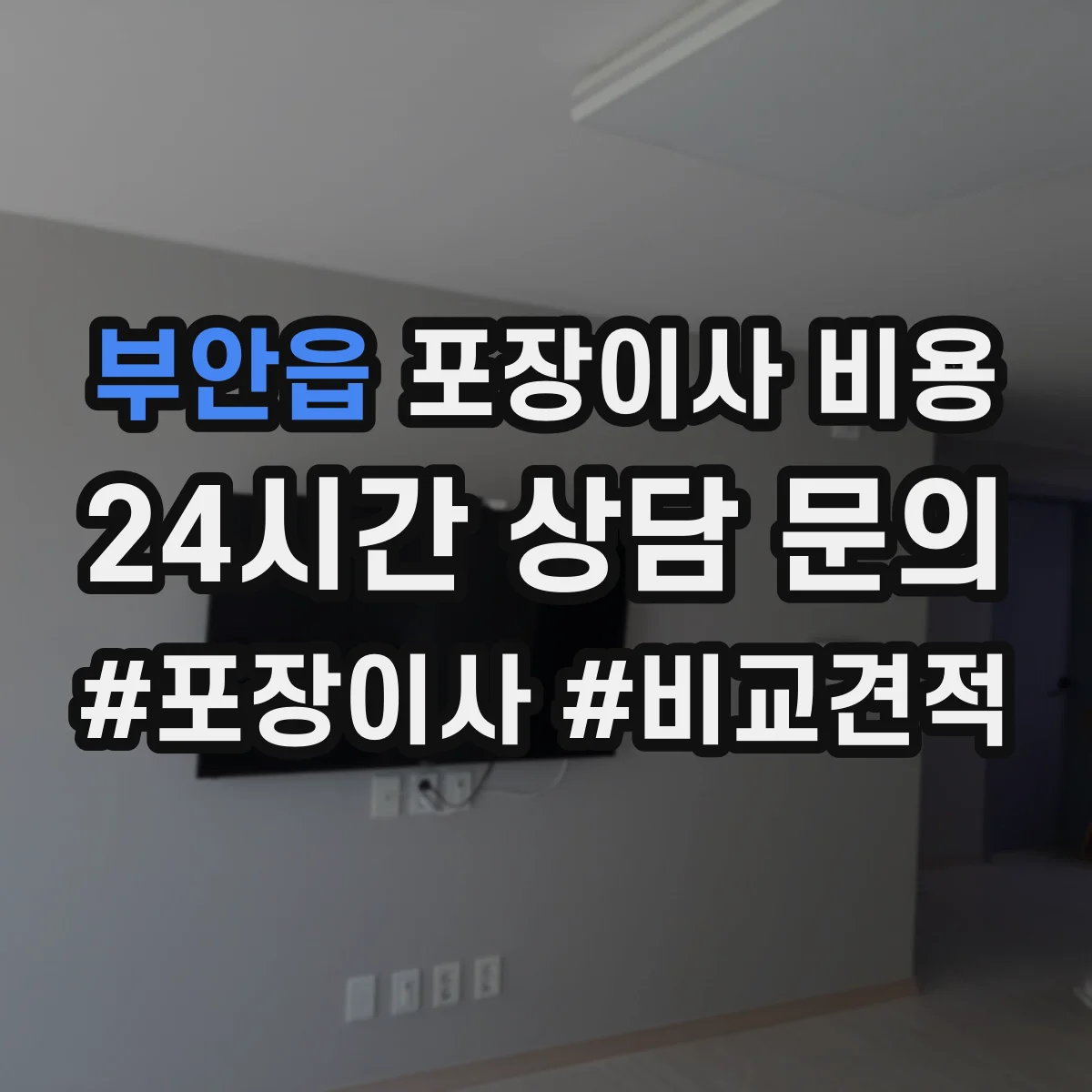 부안읍 포장이사 비용