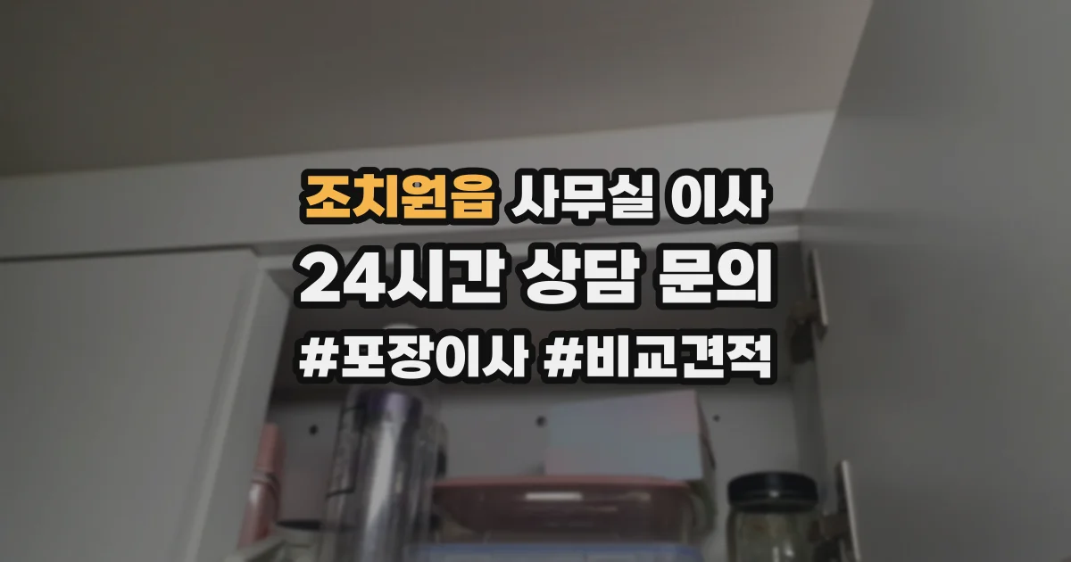 조치원읍 사무실 이사