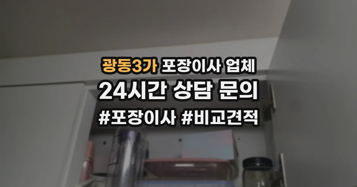 광동3가 포장이사 업체