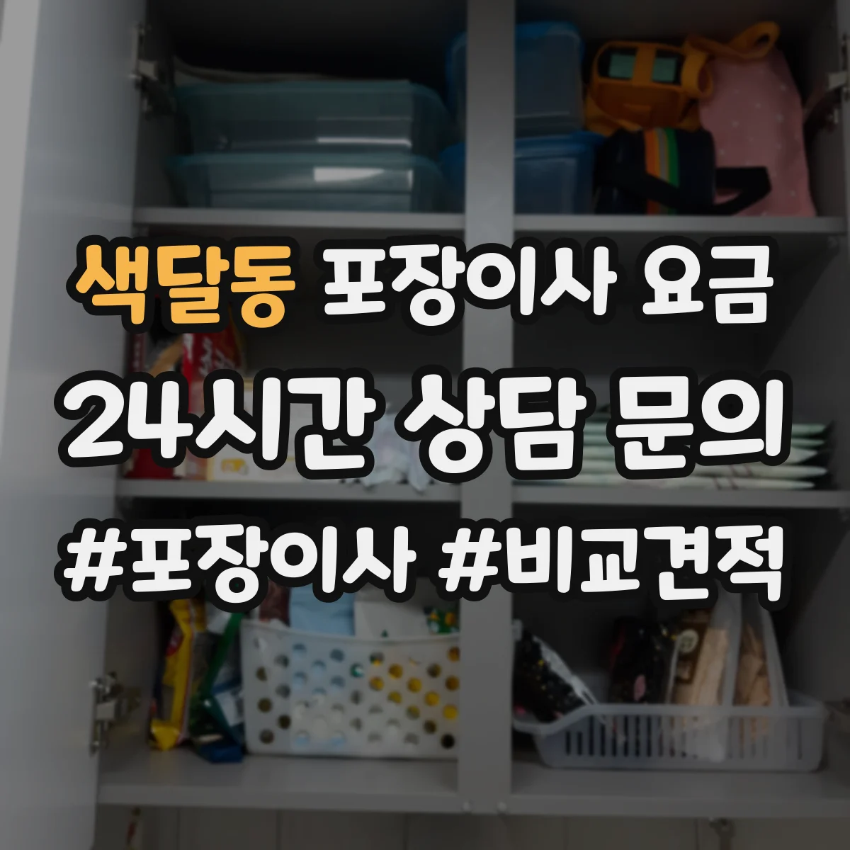 색달동 포장이사 요금
