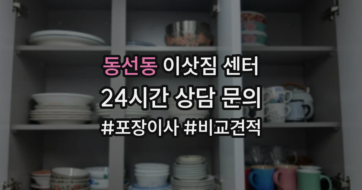 동선동 이삿짐 센터