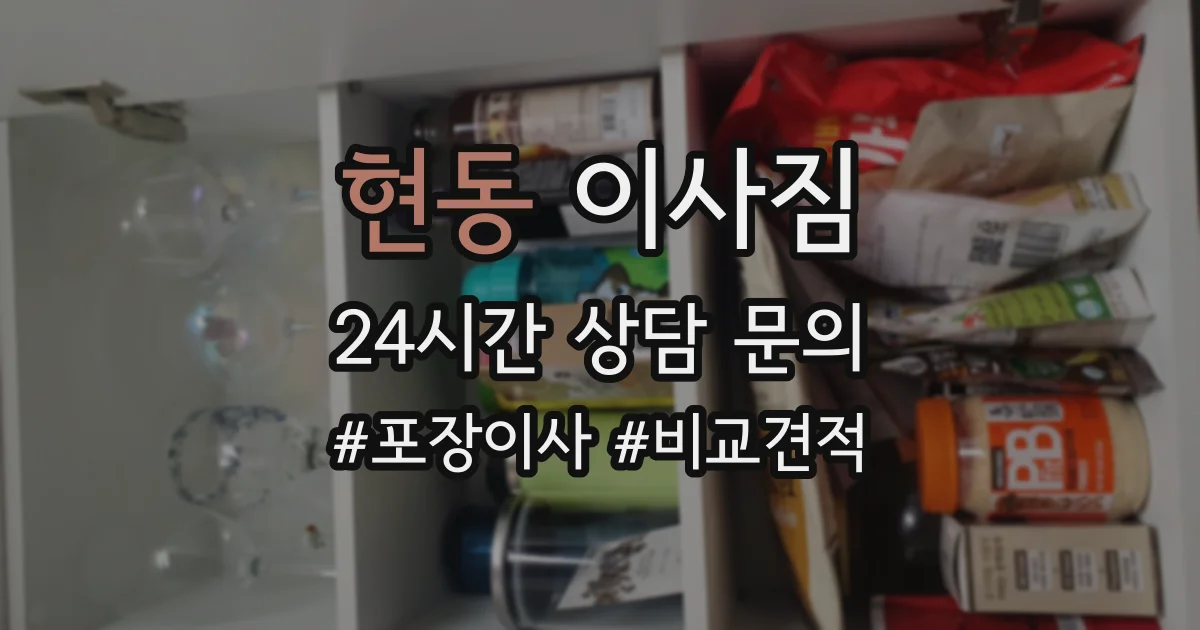 현동 이사짐