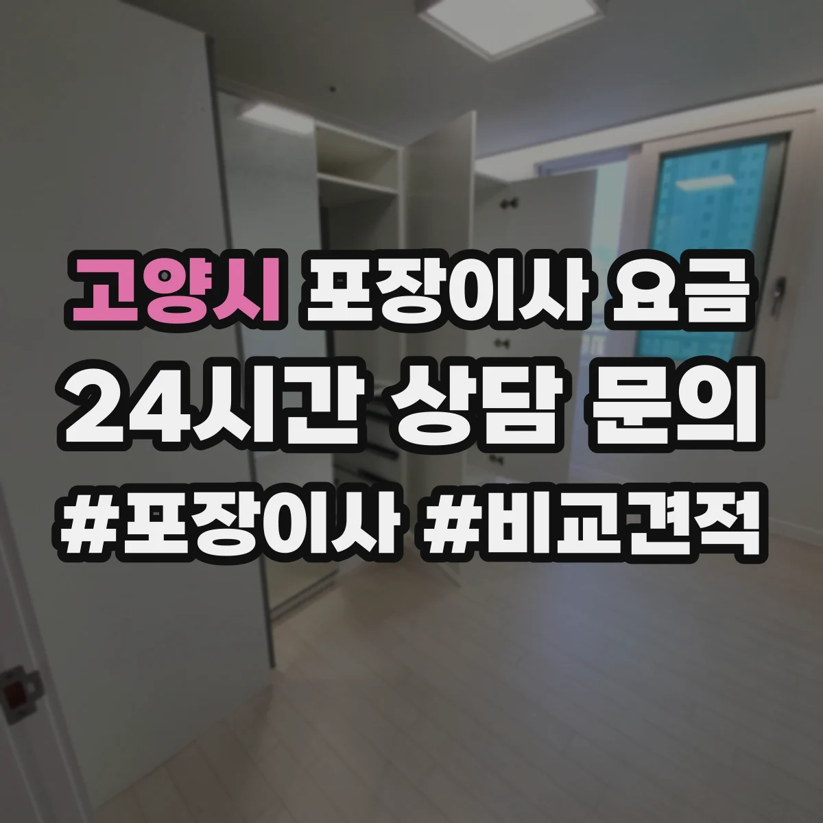 고양시 포장이사 요금