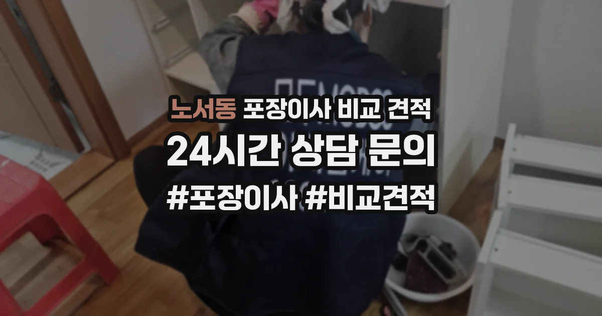 노서동 포장이사 비교 견적