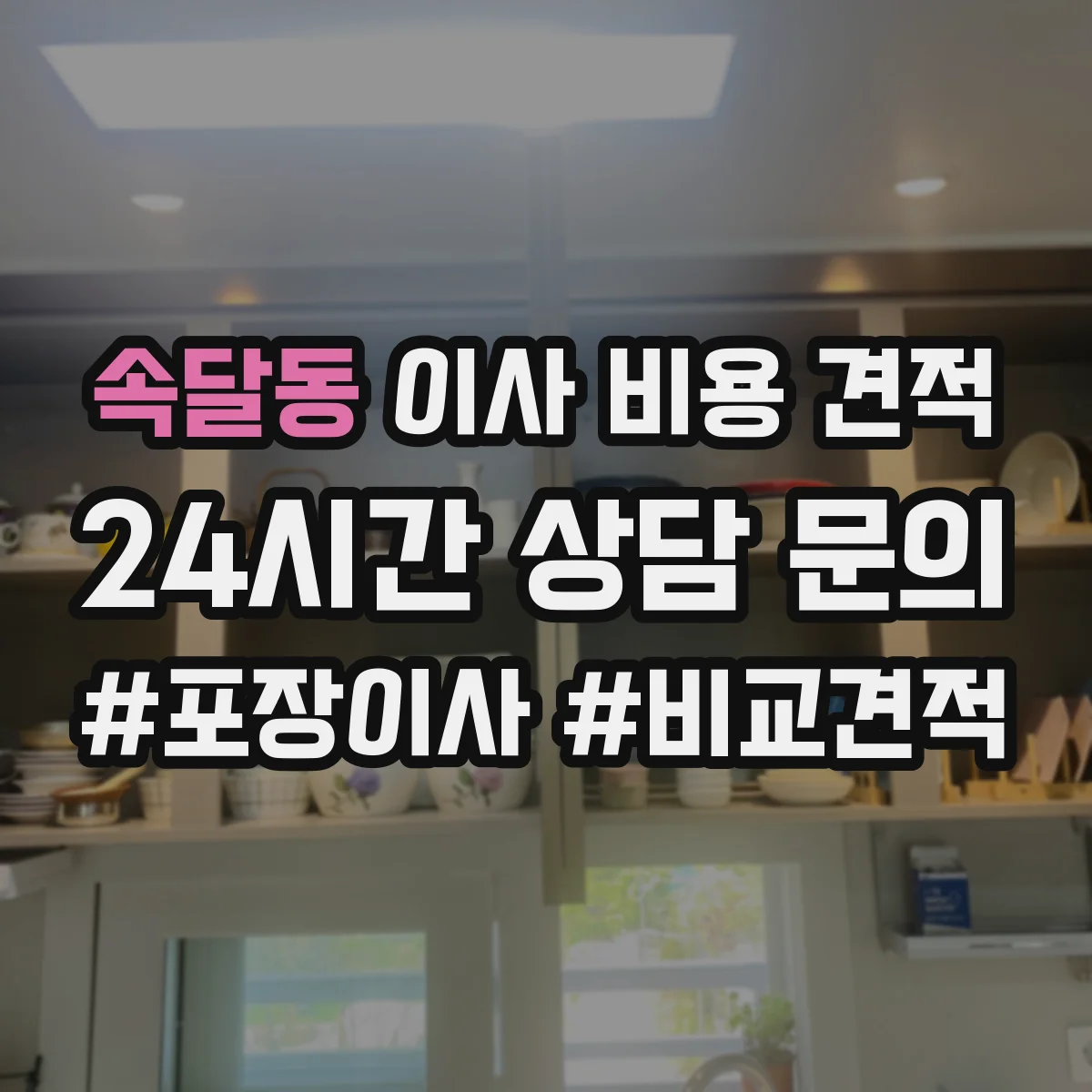 속달동 이사 비용 견적