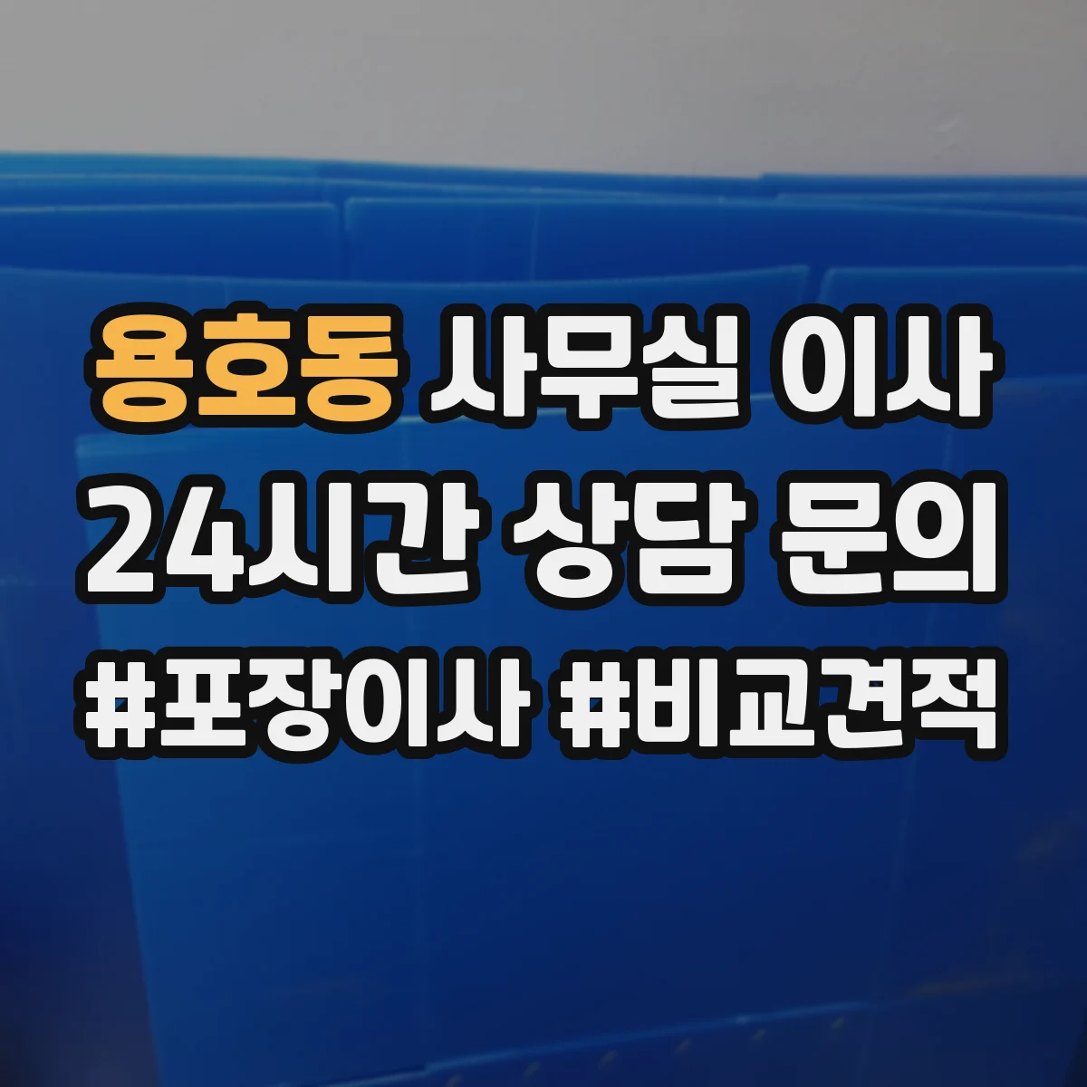 용호동 사무실 이사