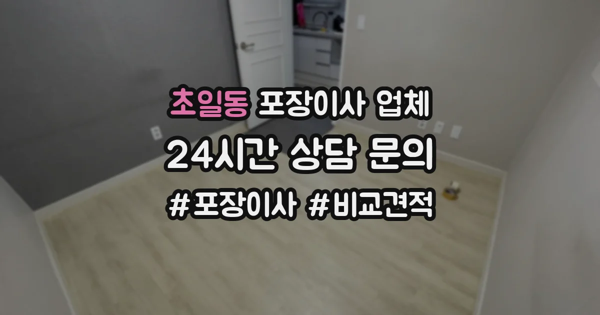 초일동 포장이사 업체