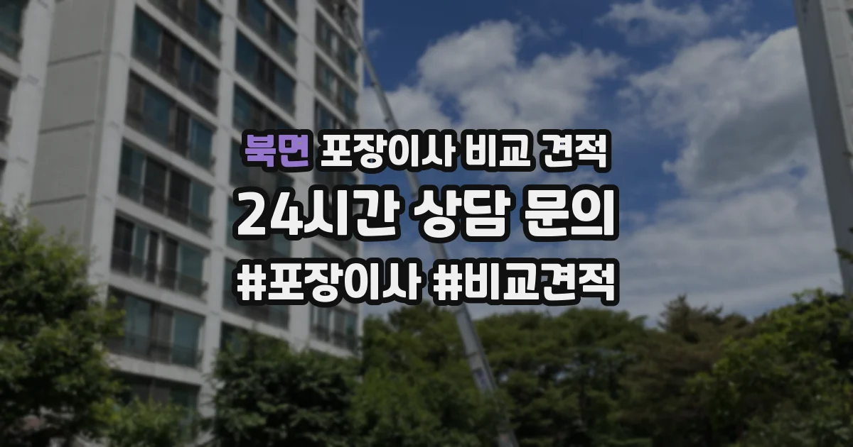 북면 포장이사 비교 견적