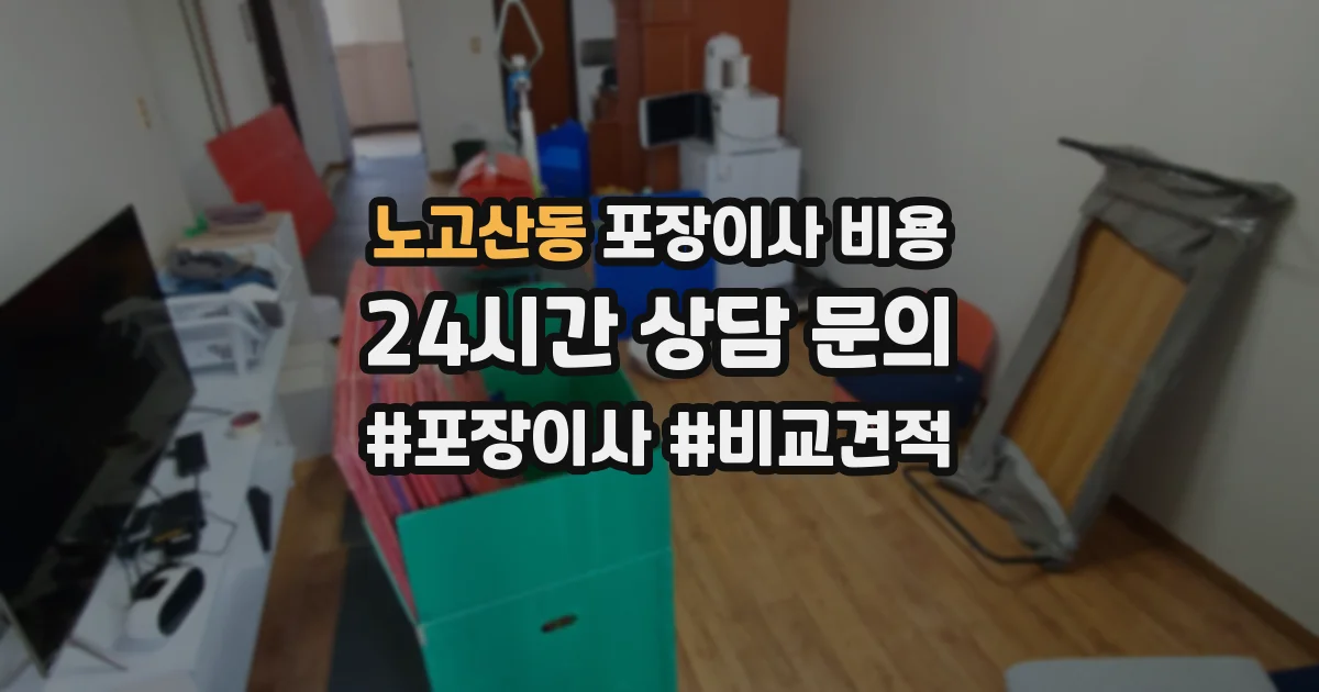 노고산동 포장이사 비용