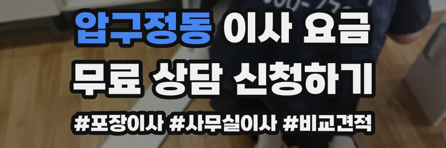 압구정동 이사 요금