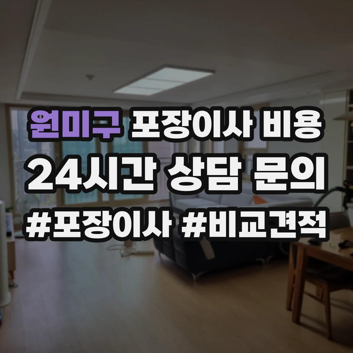 원미구 포장이사 비용