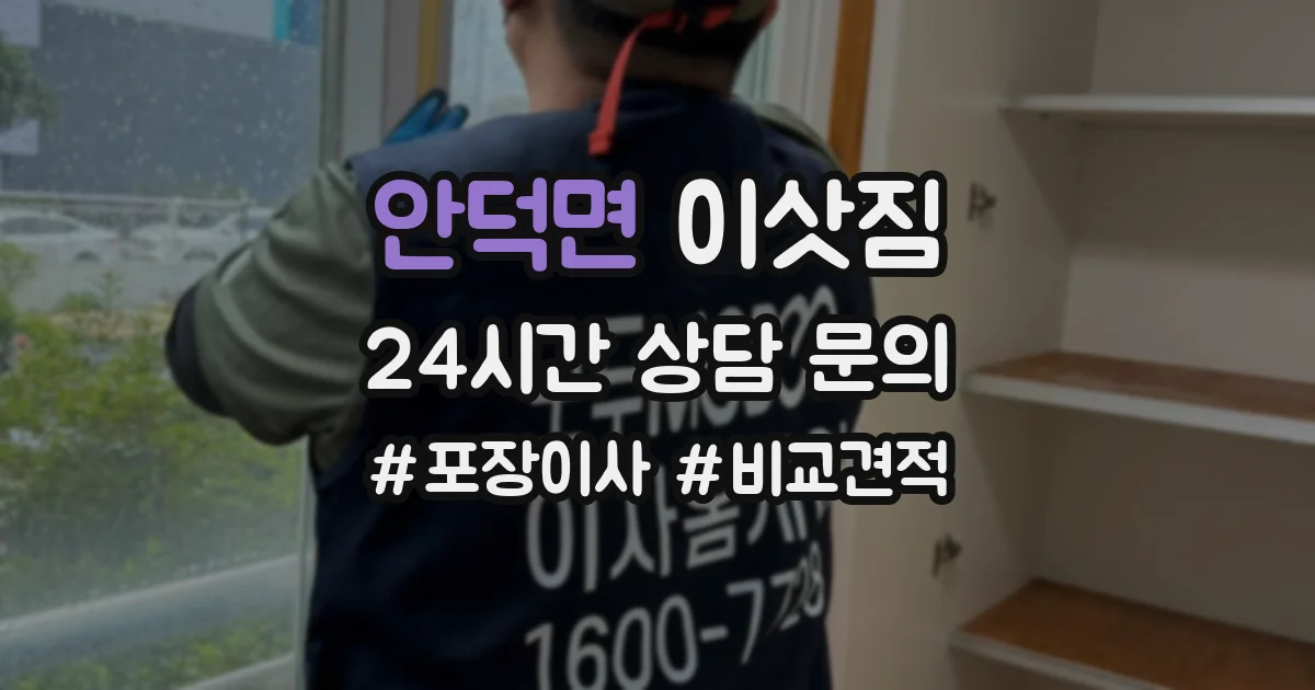 안덕면 이삿짐