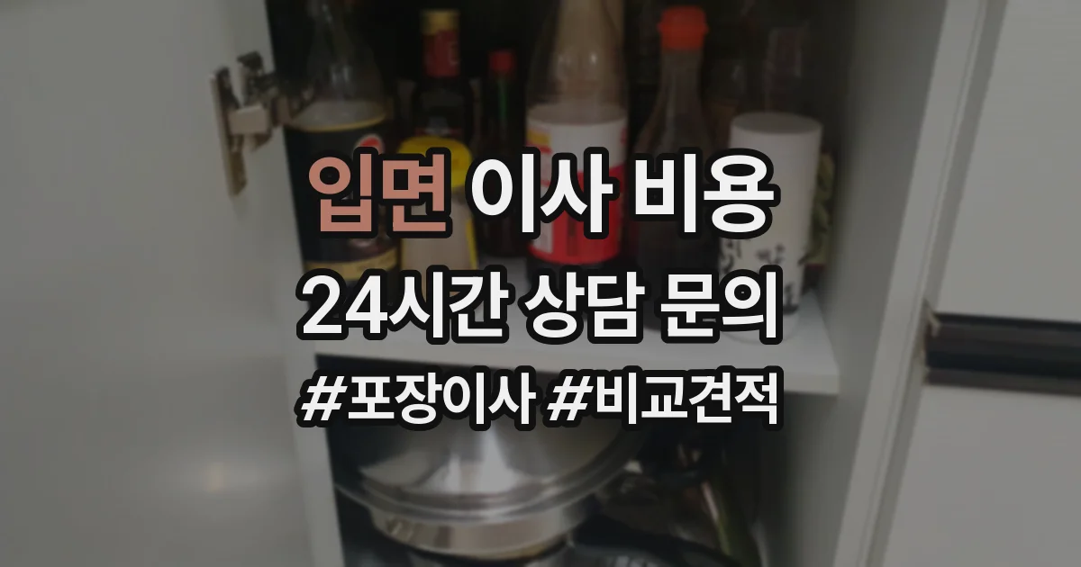 입면 이사 비용