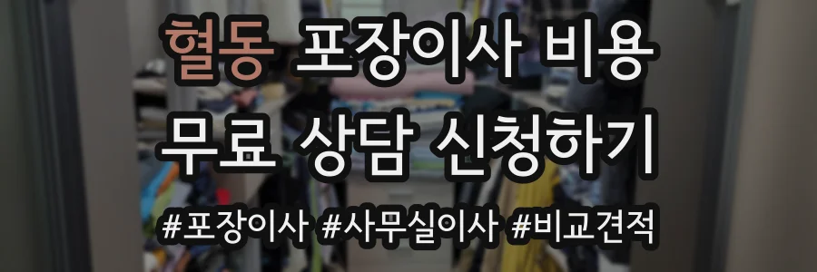 혈동 포장이사 비용