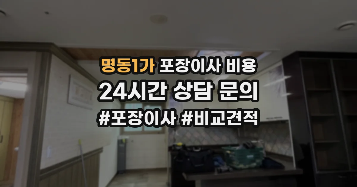 명동1가 포장이사 비용