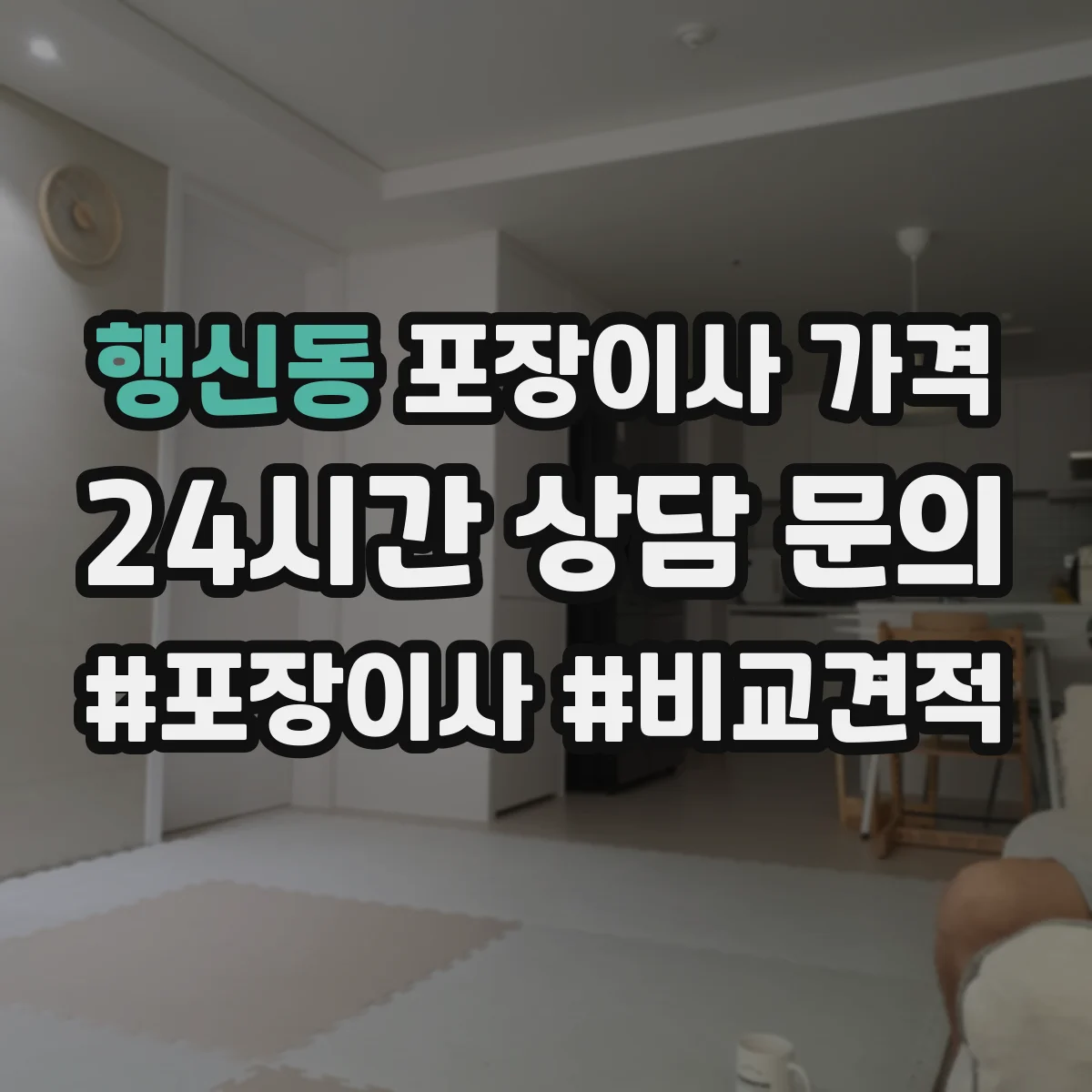 행신동 포장이사 가격