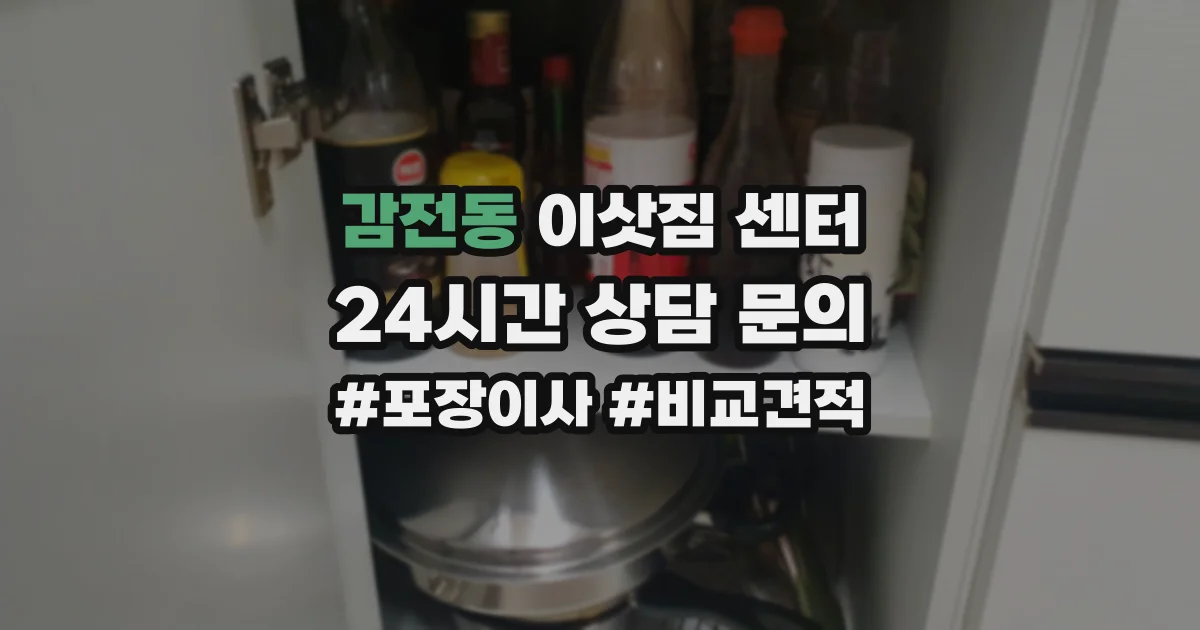 감전동 이삿짐 센터
