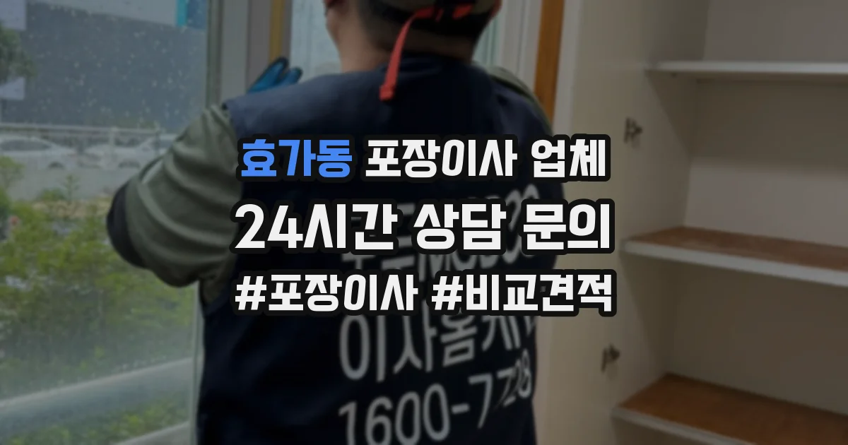 효가동 포장이사 업체